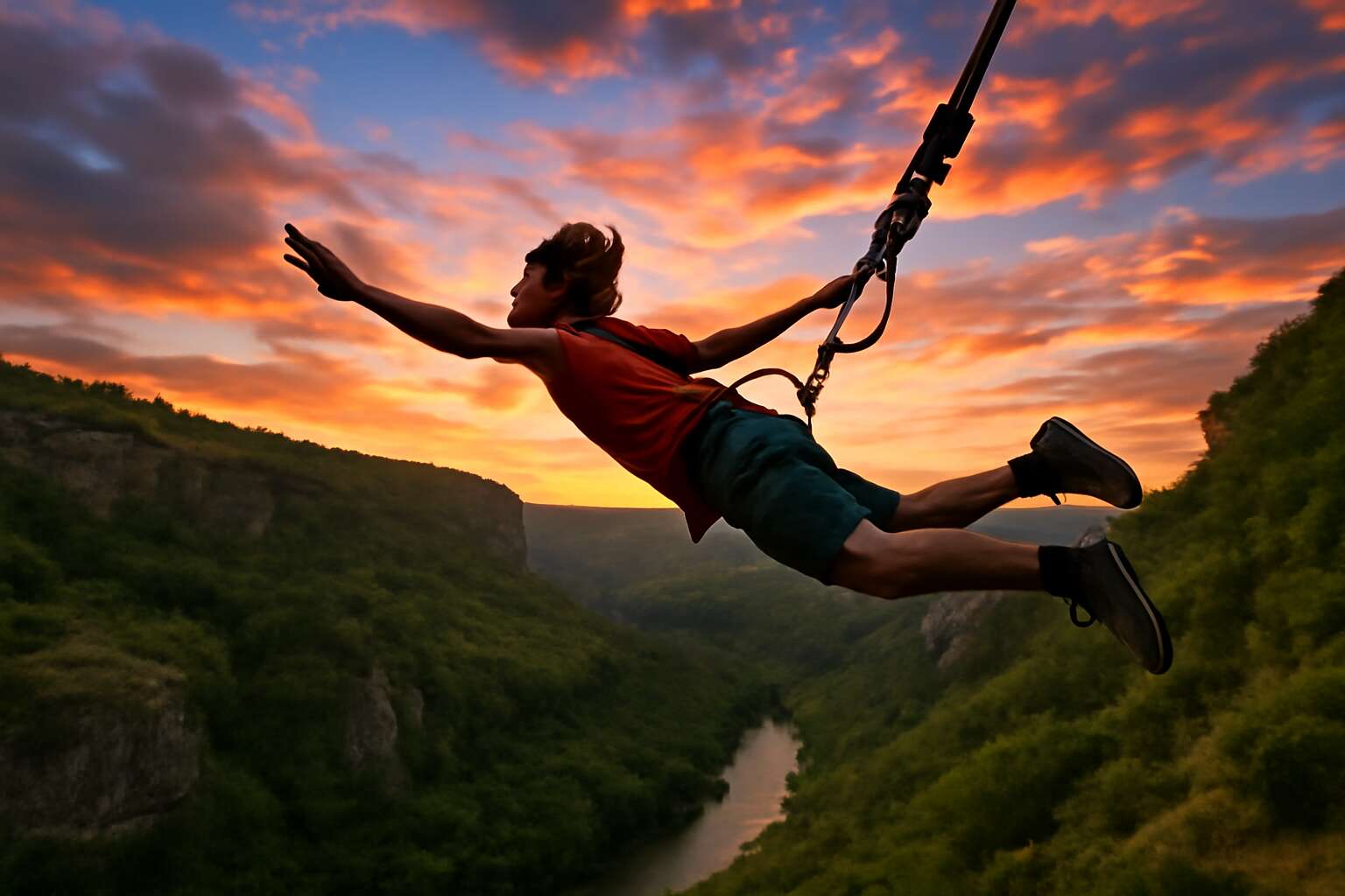 video of bungee jumping