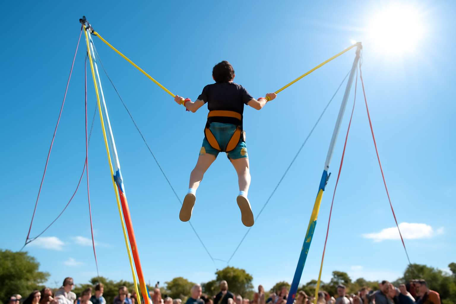 trampoline bungee jumping