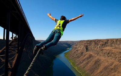 Live on the edge: bungee jumping of their own fuels fearless stories.