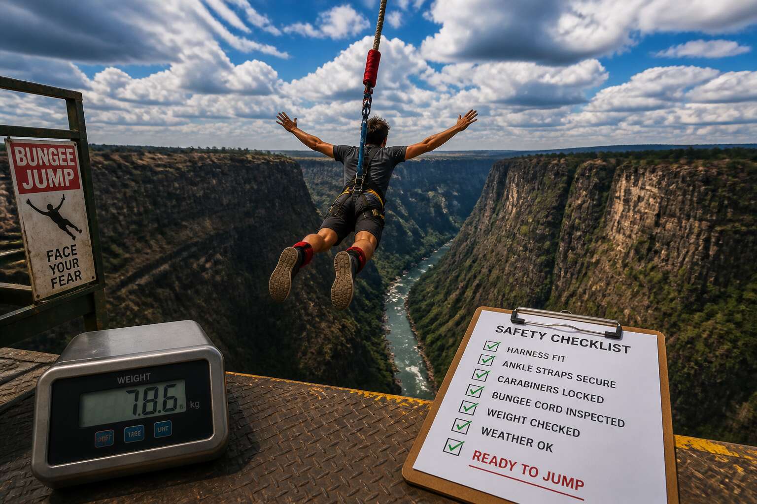weight limit on bungee jumping
